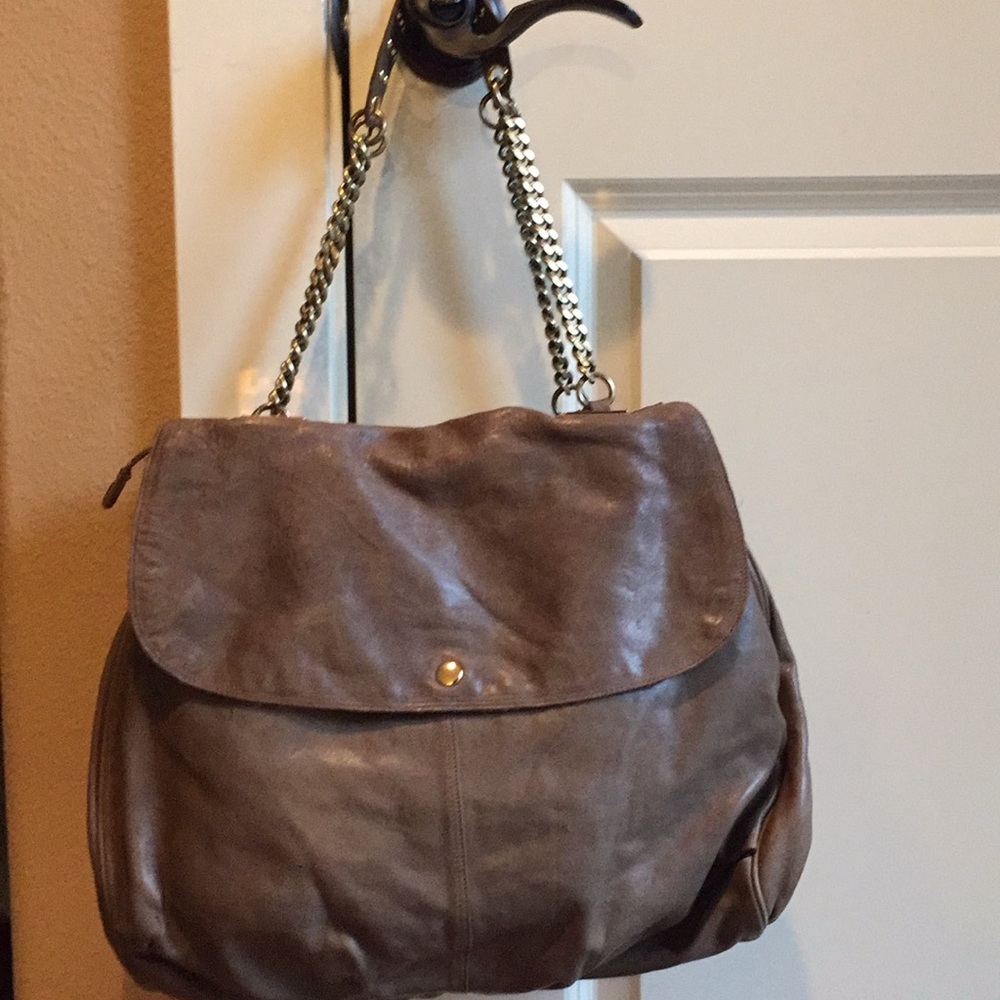 Chic Brown Leather Shoulder Bag